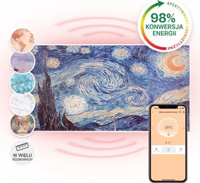 Klarstein Wonderwall Art Smart 700W Panel na Podczerwień W Formie Obrazu Noc