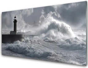 Szkło do Kuchni na Ścianę Klasyczna Latarnia Morska