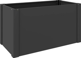 Outsunny Podwyższona Donica z Otwartym Dnem, Wzmocniona Konstrukcja i Rękawice, 102 x 52 x 55 cm, Czarna | Aosom PL