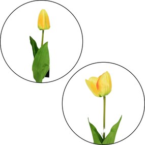 Sztuczny kwiat TULIPAN 54 cm - różne kolory Kolor: Żółty