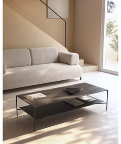 Czarny stalowy stolik 60x140 cm Azisi – Kave Home