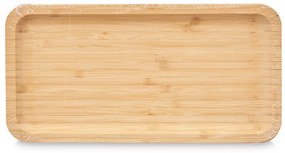 Bambusowy talerz na przekąski ORVA, 15 x 30 x 1,6 cm