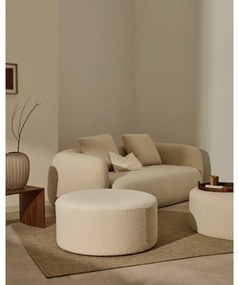Kremowy puf z materiału bouclé Kaeli – Kave Home
