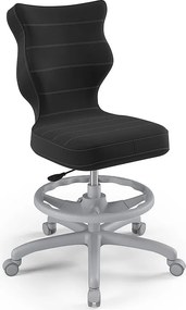 Ergonomiczne krzesło biurkowe dla nastolatka Petit Grey rozmiar 6 (159-188 cm) z podnóżkiem