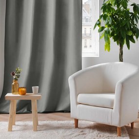 Szara zasłona wygłuszająca z mikrowłókna 135x260 cm Micropolar – douceur d'intérieur