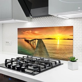 Panel Szklany do Kuchni Most Prowadzący ku Słońcu