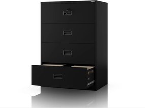 Szafa kartotekowa metalowa czarna, 900x1320x600 mm: SARA XL V4