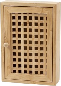 Wisząca szafka na klucze KIZU, 19 x 27 x 6 cm, bambus