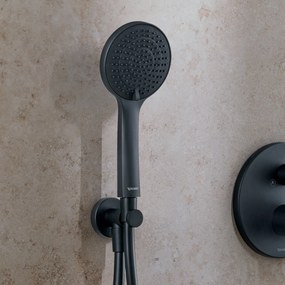 Duravit Tulum podtynkowa bateria prysznicowa z deszczownicą Czarny mat - w zestawie słuchawka prysznicowa & Bluebox