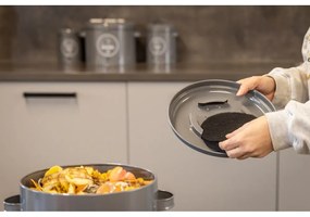 Szary pojemnik na odpadki organiczne 6,3 l Secret Du Potager – Esschert Design