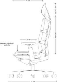 Ergonomiczne krzesło biurowe Reya, biały / elastomer TP8 szary