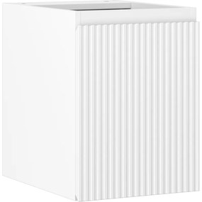 Mexen Rivel szafka łazienkowa podumywalkowa 35 cm, 1 drzwi, ryflowana, biała mat - 91A21-03547-1-BF01