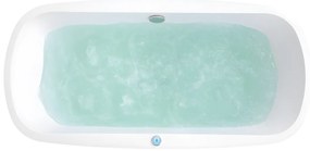 Wanna z hydromasażem z diodami LED SIRGAO - 1-osobowa - 155L - 75x150cm - Czarna