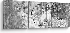 Obraz - Romantyczny ogród (z zegarem) (90x30 cm)