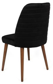 Zestaw krzeseł do jadalni Tutku Black and Walnut, 2 szt.