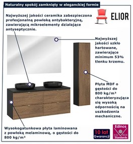 Zestaw mebli łazienkowych z lustrem i umywalkami  H6-T17