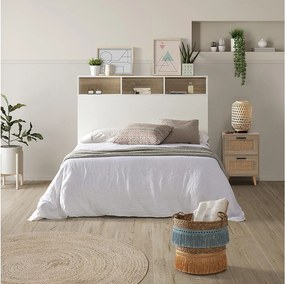 Kolumna głowicy łóżka Zeus 95 cm biała, 2 drzwi 9 otworów