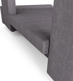 Rozkładana sofa narożna w kształcie U VALERIO 305x140 cm, jasnoszara/beżowa