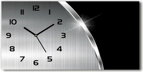 Zegar ścienny szklany Metalowa abstrakcja
