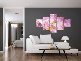 Obraz - Różwa abstrakcja (125x70 cm)