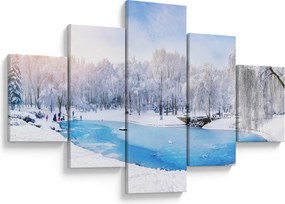 Obraz - Lodowe jezioro (125x70 cm)