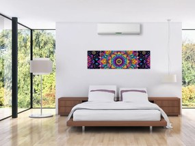 Obraz - Kalejdoskopowa mandala (170x50 cm)