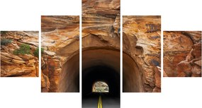 Obraz - tunel w skale (125x70 cm)