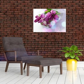 Obraz na szkle - bukiet tulipanów (70x50 cm)