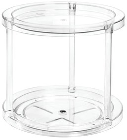 Okrągły obrotowy dwupoziomowy stojak na pojemniki iDesign The Home Edit, ⌀ 24,1 cm