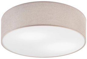 Jasnoszara lampa sufitowa z tekstylnym kloszem ø 45 cm Vivian – LAMKUR