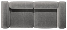 Jasnoszara sztruksowa sofa 264 cm Bergano – Cosmopolitan Design