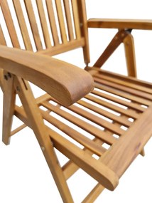 ATLAN - drewniane krzesło ogrodowe z regulacją - 2 GATUNEK