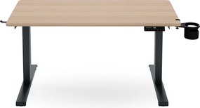 Biurko elektryczne z regulacją wysokości ergonomiczne antracytowe/dąb sonoma,1200x600 mm: ARIA