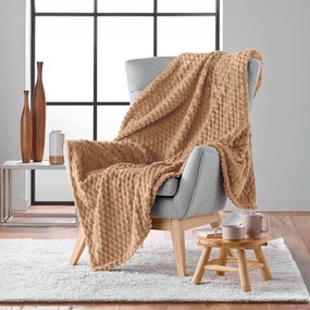 Brązowy koc z mikfroflaneli 125x150 cm Mini Frosty – douceur d'intérieur