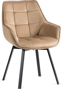 Pikowane krzesło obrotowe z lamówką Luna