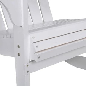 Białe bujane krzesło ogrodowe - Refrix