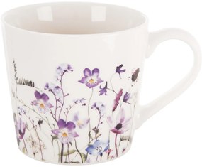 Biało-fioletowy porcelanowy kubek 430 ml Louka – Orion