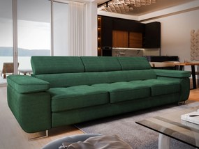 Masseno Sofa MOSINE z funkcją spania, Rozkładana sofa - Butelkowa zieleń, POSO 14