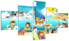 Obraz - Dzień na plaży (125x70 cm)