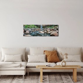 Obraz - Wodospad Svartifoss, Islandia (z zegarem) (90x30 cm)