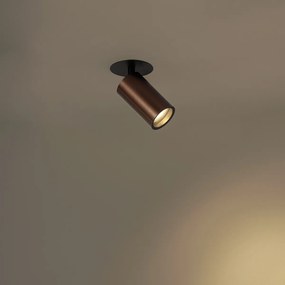 Nowoczesny reflektor wpuszczany ciemny brąz GU10 50mm IP44 - Chels