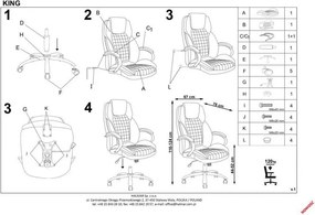 Fotel gabinetowy z ekoskóry King