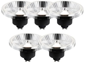 Zestaw 5 żarówek LED GU10 3-stopniowo ściemnialnych w Kelwinach AR111 10W 800 lm 2700 - 3700K