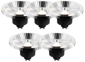 Zestaw 5 żarówek LED GU10 AR111 10W 800 lm 2700 - 3700K z 3-stopniowym ściemnianiem w Kelvinach