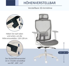 Vinsetto Krzesło Biurowe z Podnóżkiem do Biurka Oparcie Sztuczna Skóra Czarne | Aosom PL