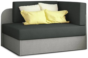 Mała rozkładana sofa ROSA, ciemnoszara/jasnoszara