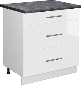 Szafka dolna do kuchni biały wysoki połysk 80x60x82 fame-line