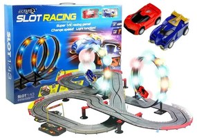 Tor wyścigowy 2 autka slot cars 1:43 pętla lampki