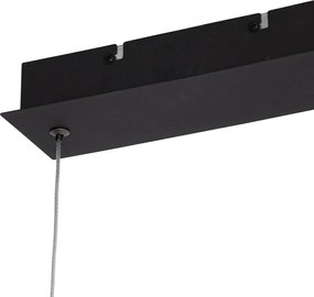 Lampa wisząca czarna z diodą LED z 3-stopniową regulacją jasności 2700–4000 K z przełącznikiem DIP – Keane