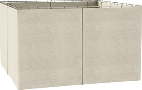 Outsunny 4 panele boczne do altany 3x4 m z haczykami ścianki boczne poliester beżowy